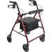 ProBasics Rollator Walker - Lightweight Rollator - Burgundy Frame