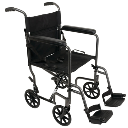 ProBasics Steel Lightweight Transport Wheelchair - 8" Wheels - 25 lbs Only