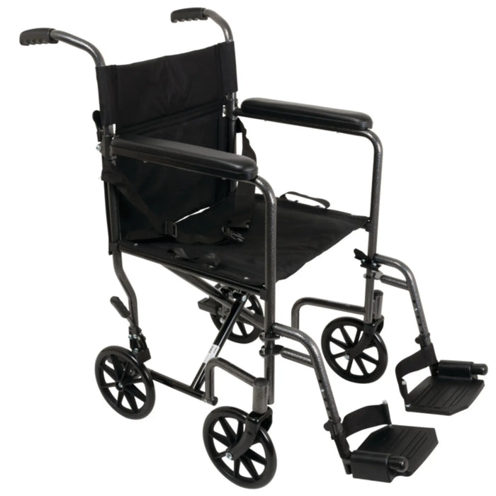 ProBasics Steel Lightweight Transport Wheelchair - 8" Wheels - 25 lbs Only