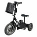 Black RMB Multi-Point QR Quick-Release Folding Mobility Scooter front left view with front storage bag