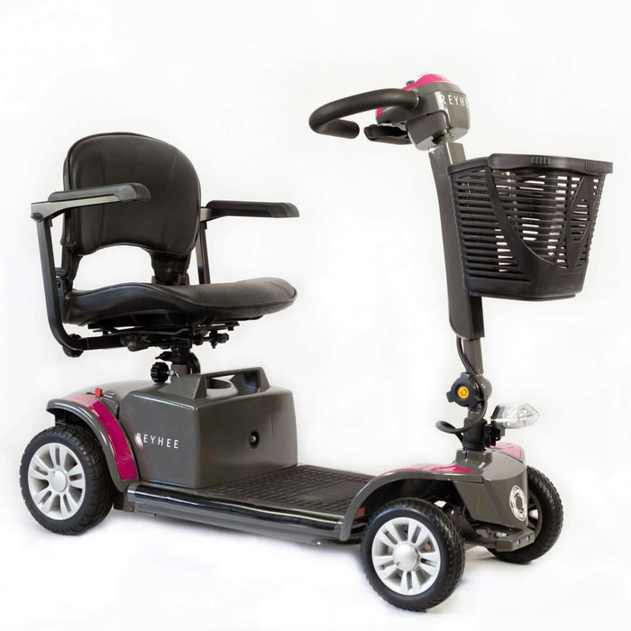 REYHEE Cruiser 180W 24V Electric Mobility Scooter - Pink Side View