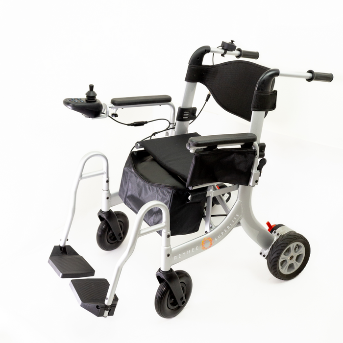 REYHEE SUPERLITE Folding 3-in-1 Electric Wheelchair - Side View