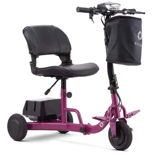 REYHEE Triad (R300) Lightweight Folding 3-Wheel Mobility Scooter - Violet