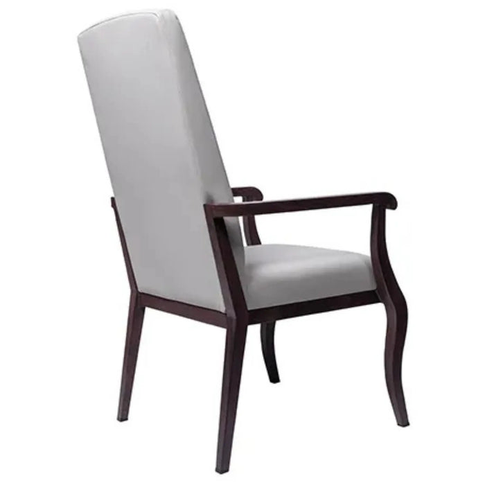  Resident Arm Chair for Assisted Living  Gray Color  back angled view