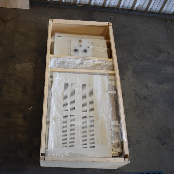PLIFT 50 delivery create device in a wooden crate on a concrete floor
