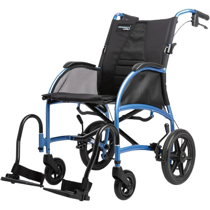 STRONGBACK Excursion 12S+AB Lightweight Folding Transport Wheelchair