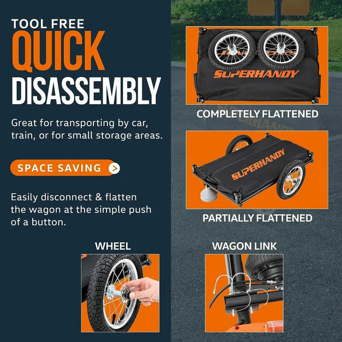 SuperHandy Scooter Cargo Trailer - 155 lbs Capacity, Lightweight