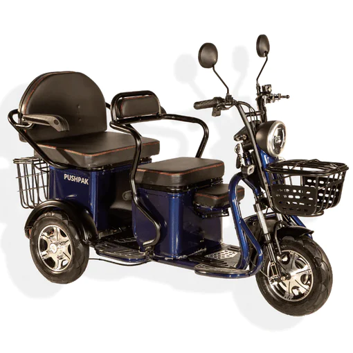 Pushpak 2000 2-Person Electric Trike Recreational Scooter -side