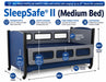 SleepSafe II safety bed with features and dimensions highlighted Sleepsafe Medium Bed 