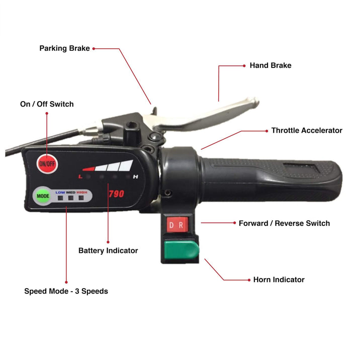 Every SmartScoot™ purchase includes the scooter, a rechargeable lithium-ion battery, battery charger, removable front basket, luggage rack and LED handlebar light!