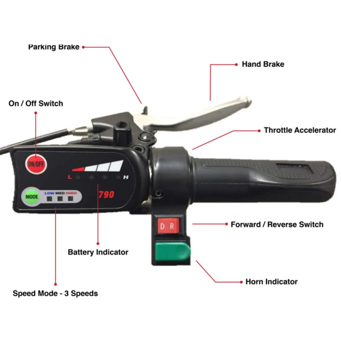 SmartScoot™ Travel 3-Wheel Mobility Scooter - Controller