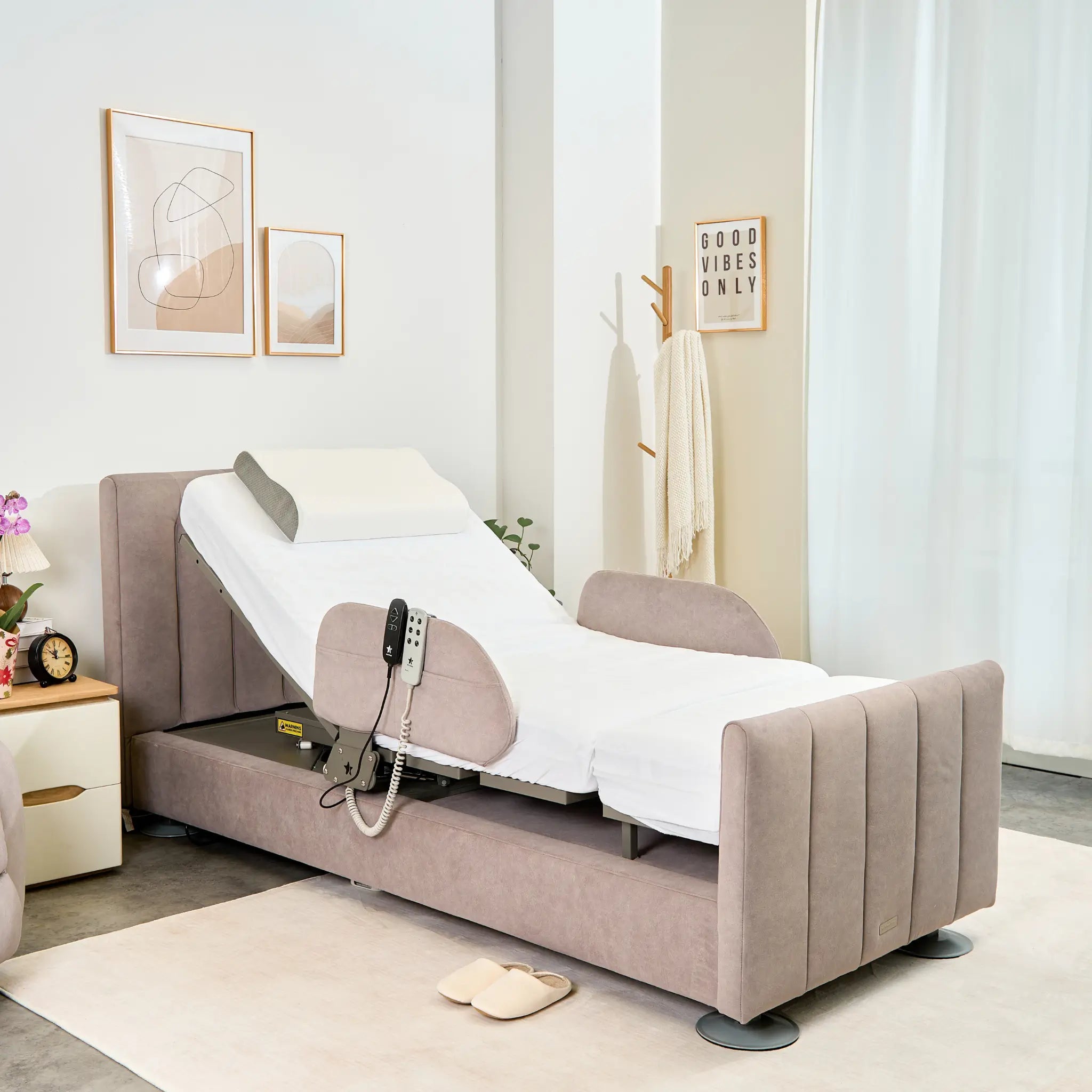 Orin Rotating Bed by StarSleep: Effortless Sit-to-Stand Luxury Adjustable Hospital Bed No person