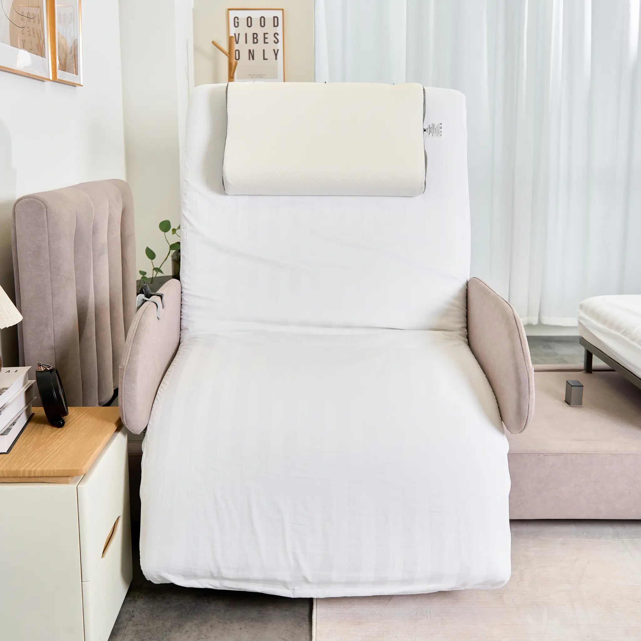 Orin Rotating Bed by StarSleep: Effortless Sit-to-Stand Luxury Adjustable Hospital Bed Rotate Left