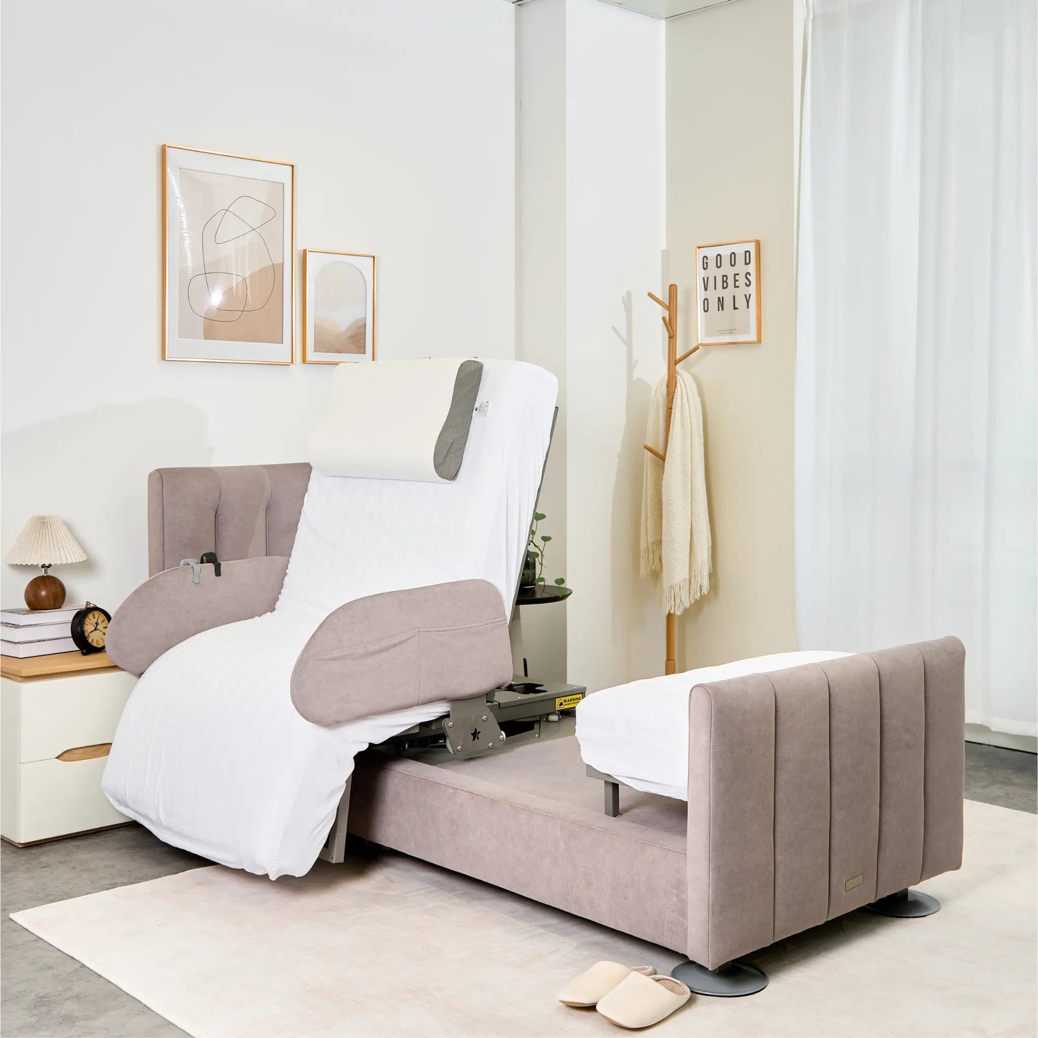 Orin Rotating Bed by StarSleep: Effortless Sit-to-Stand Luxury Adjustable Hospital Bed