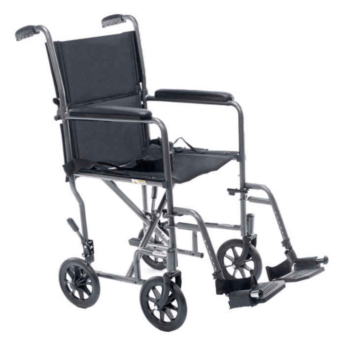 Transport Chair Wheelchair by Proactive Medical - Steel silver