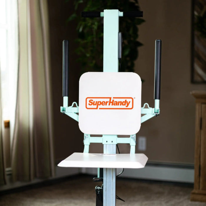 Electric Floor to Chair Mobility Lift by SuperHandy Front View