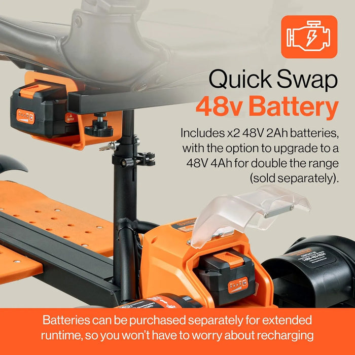 SuperHandy Passport Prime E Brake Folding Mobility Scooter - With Two 48V Lithium ion Battery, Lightweight 36lbs Only