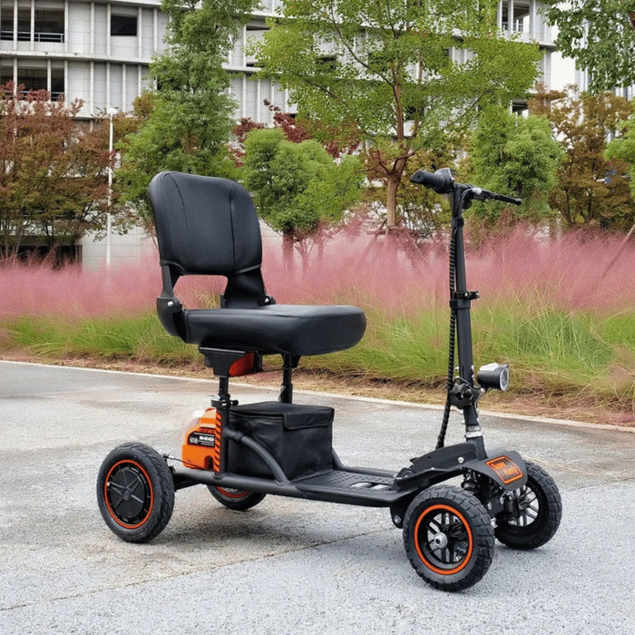 SuperHandy Explorer 4-Wheel Folding Mobility Scooter with Two 48V 2Ah Battery, 350lb Capacity