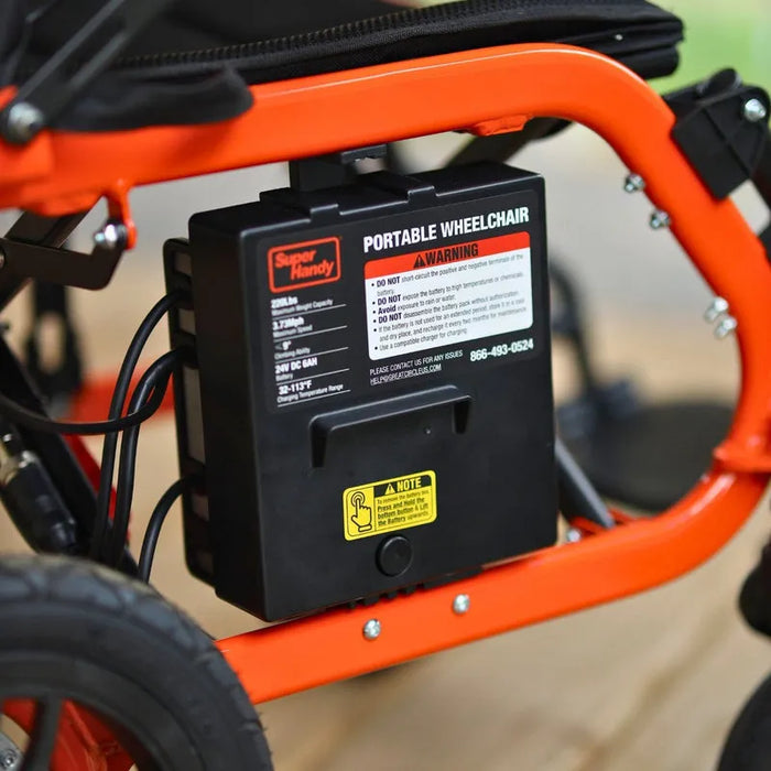 SuperHandy GoRide Electric Wheelchair – Dual Brushless Motors, Foldable Design, Lightweight 39 lbs Only