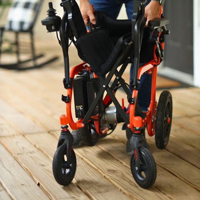 SuperHandy GoRide Electric Wheelchair – Dual Brushless Motors, Foldable Design, Lightweight 39 lbs Only