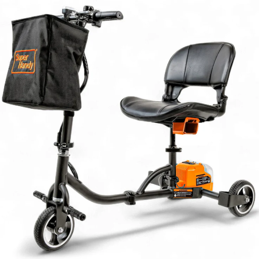 SuperHandy Passport Folding 3-Wheel Mobility Scooter with Two 48V 2Ah Batteries, Ultra Lightweight 35 lbs Only