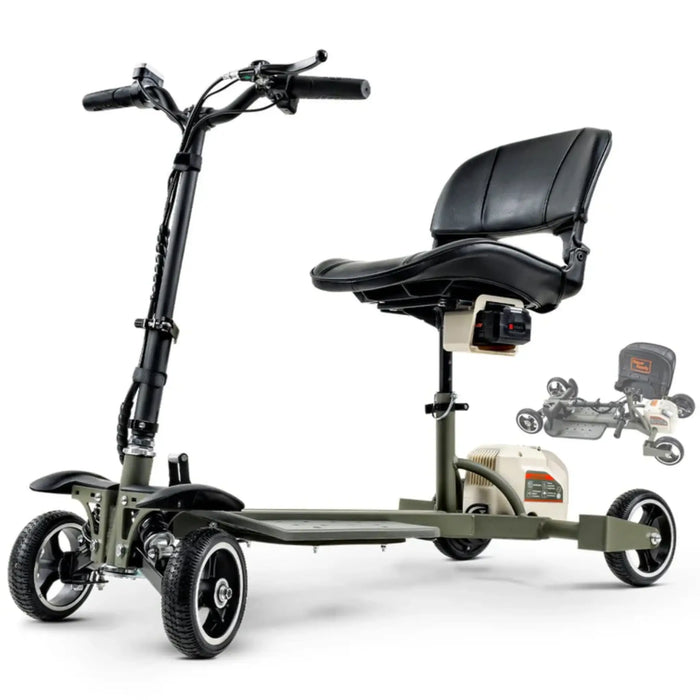 SuperHandy Passport Pro 4-Wheel Mobility Scooter with Two 48V Li-Ion Battery - 37 lbs Only