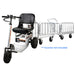 Superhandy Heavy Duty Cargo Trailer & Utility Truck Cart shown connected to a tugger scooter