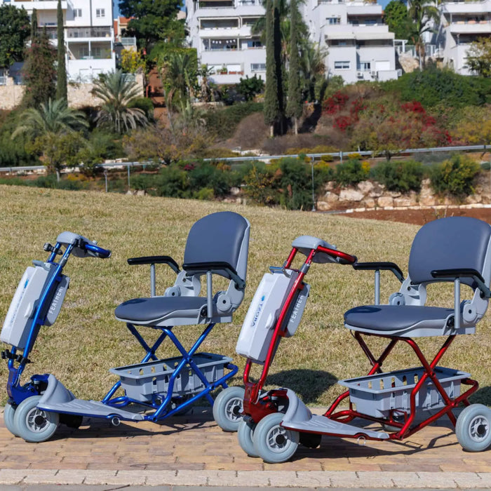 Tzora Feather Lightweight Travel Scooter Red And Blue Outdoor