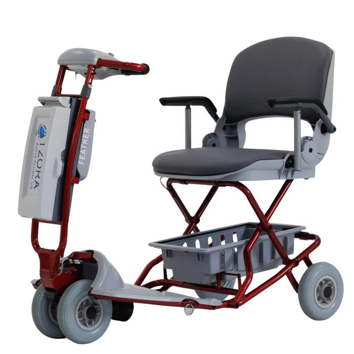 Tzora Feather Lightweight Travel Scooter _ red Frame