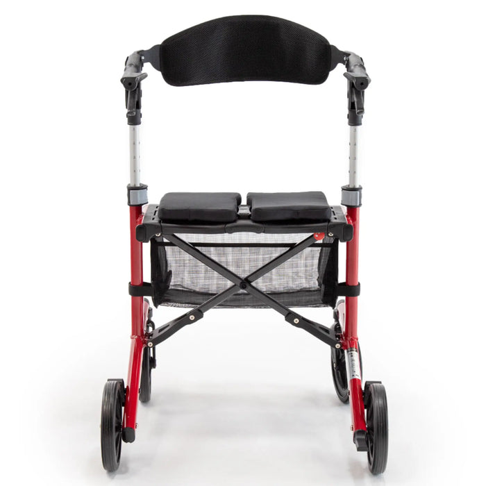 Triumph Escape Lightweight Folding Rollator – Adjustable Seat Height, 300 lb Capacity, Indoor/Outdoor Use Front