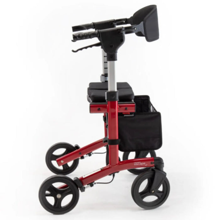 Triumph Escape Lightweight Folding Rollator – Adjustable Seat Height, 300 lb Capacity, Indoor/Outdoor Use Side View