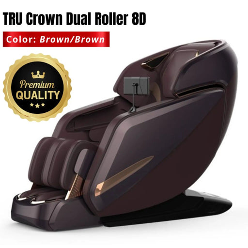 Tru Massage Crown Dual Roller 8D Chair - Brown Color
