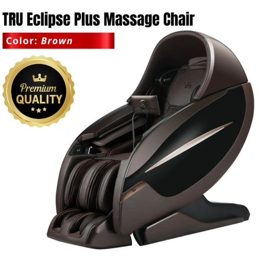 Tru Massage Eclipse 4D Plus - Smart AI Voice Control Massage Chair - Brown