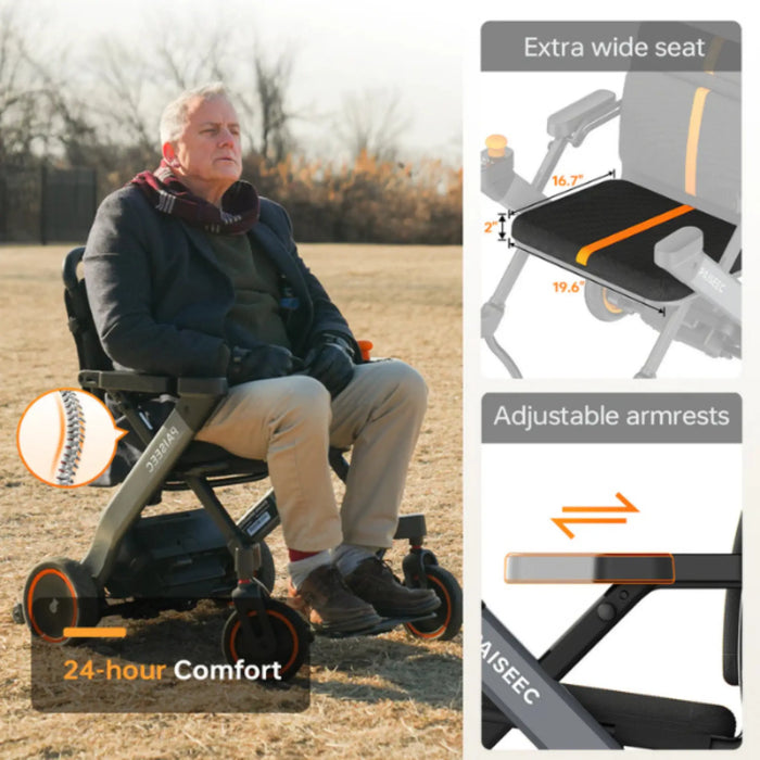 Paiseec W1 2-in-1 Folding Electric Wheelchair