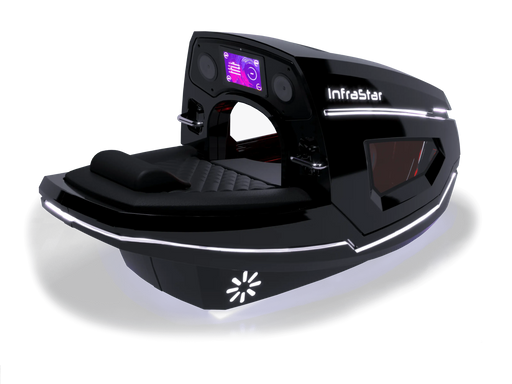 Black device with 'infraStar' branding on a white background Vacuactivus Infrastar Infrared Vacuum Bike