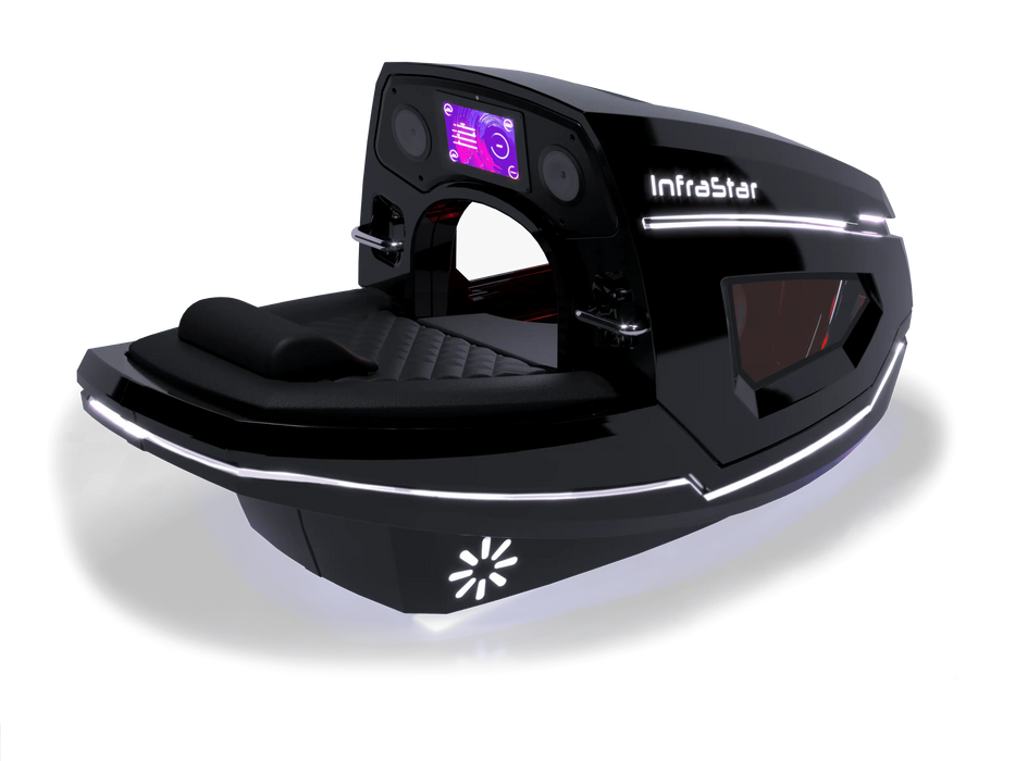 Black device with 'infraStar' branding on a white background Vacuactivus Infrastar Infrared Vacuum Bike