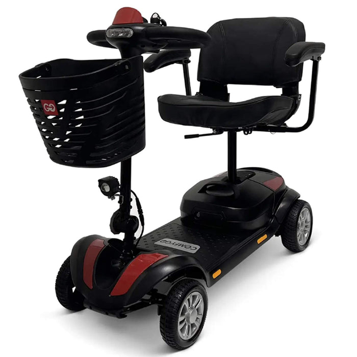 Z-4 Ultra-Light Electric Mobility Scooter With Quick-Detach Frame-Side View Red