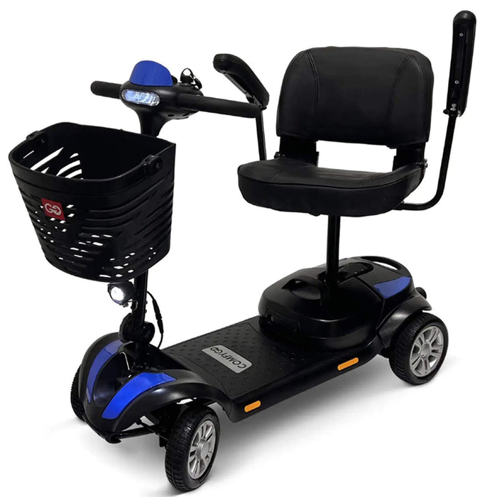 Z-4 Ultra-Light Electric Mobility Scooter With Quick-Detach Frame-Side View Blue