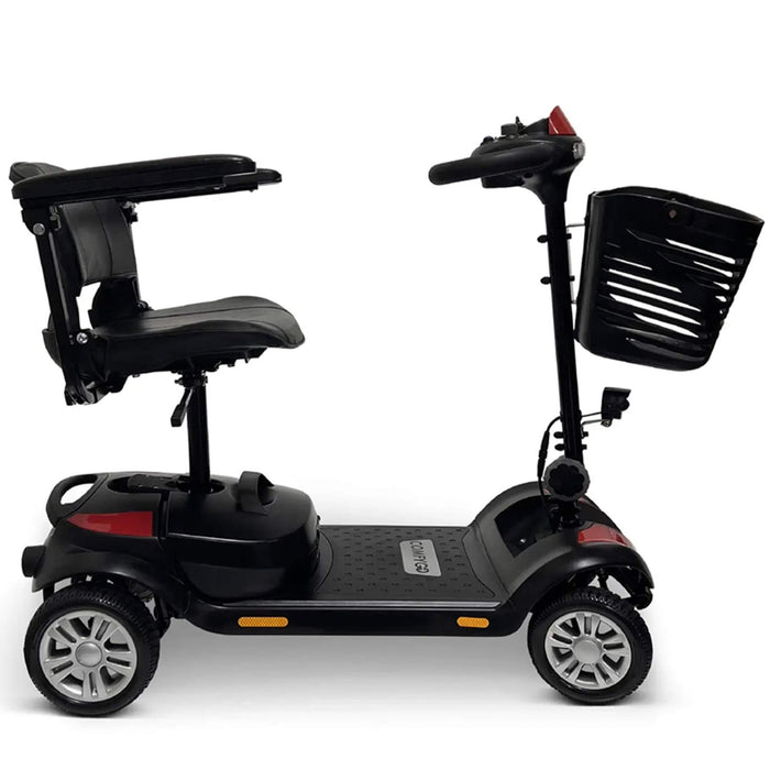 ComfyGO Z-4 Ultra-Light Electric Mobility Scooter With Quick-Detach Frame - Left View Red