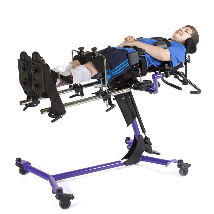 provides positioning opportunities from flat-to-load supine to vertical. Tool-free adjustments and/or removal of support and positioning components adds to the ease of use.
