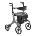 AeroCarbon Ultra-Lite Rollator, Gray, Angled Front View