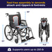 AeroFly™ Ultra-Lite Wheelchair, Matte Black, 18" Dimensions