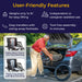AeroFly Ultra-Lite Wheelchair, Matte Black, 20" Seat, Folded for Storage with Frame and Stitching Color Feature