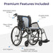 AeroFly Ultra-Lite Wheelchair, Matte Gray , 20" Seat, Premium Features