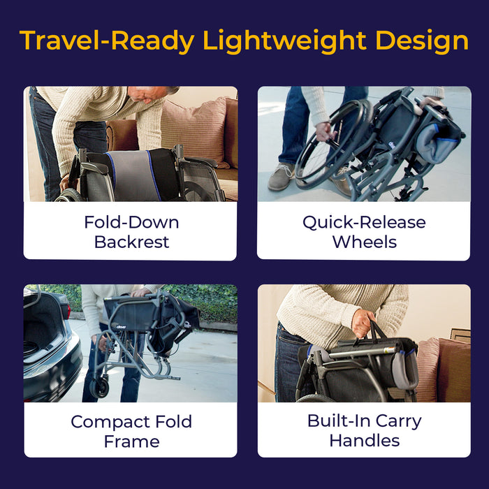 AeroFly Ultra-Lite Wheelchair, Matte Gray, 20" Seat, Quick-Release Wheel Detail