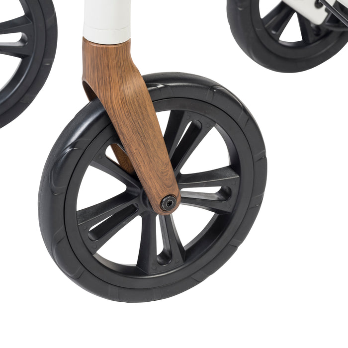 AeroWalk Ultra-Lite Rollator, White, Large Wheels