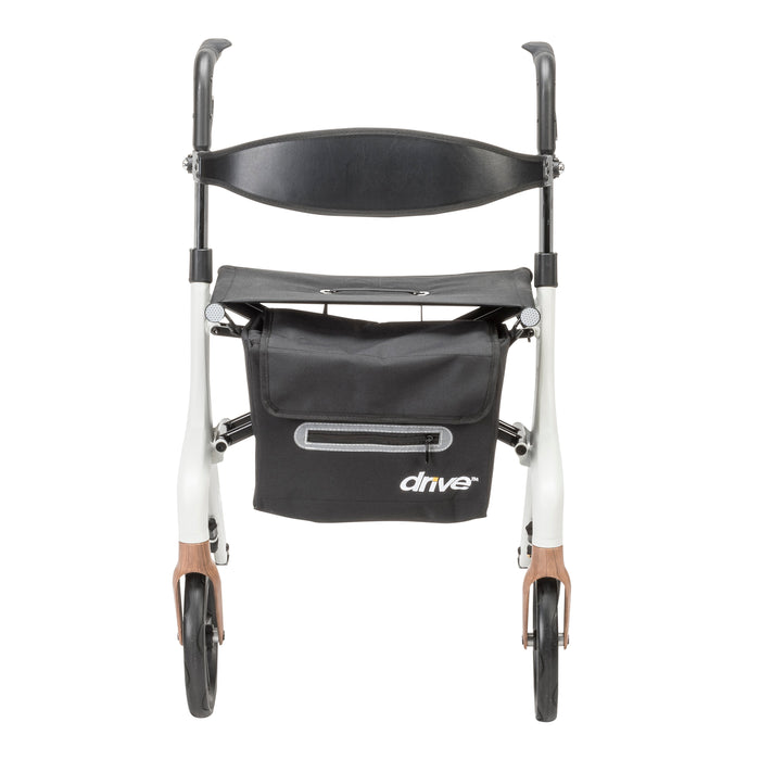 AeroWalk Ultra-Lite Rollator, White, Adjustable Backrest Detail
