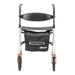 AeroWalk Ultra-Lite Rollator, White, Adjustable Backrest Detail