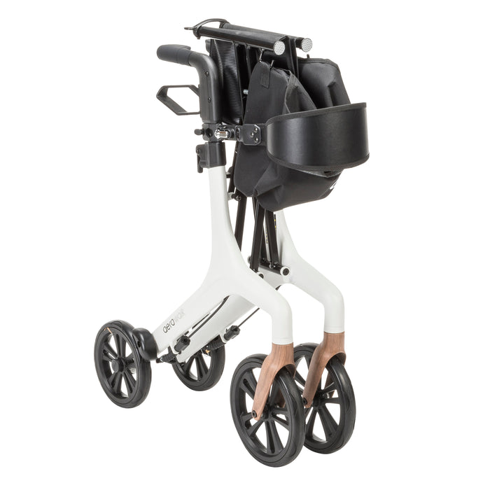 AeroWalk Ultra-Lite Rollator, White, Folded View