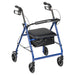 Aluminum Rollator with 6 Inch Casters, Blue, Full Product View